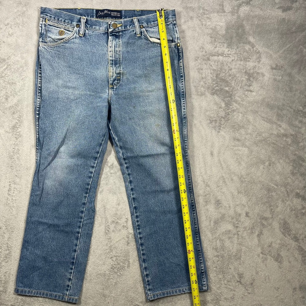 Wrangler George Strait Jeans Mens 35(34)x30(26) Blue Cowboy Cut Denim 936GSHD - Picture 4 of 9